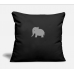 Cute Elephant Black Pillow